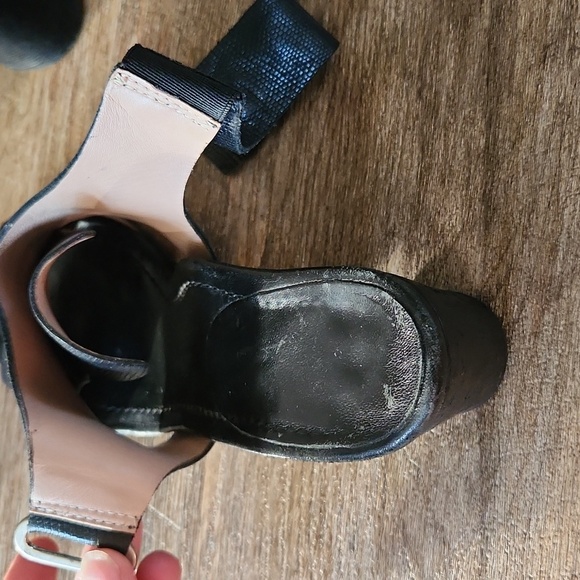 Anyi Lu Black Leather Embossed Athena Sandals EU Size 38 - Picture 6 of 8